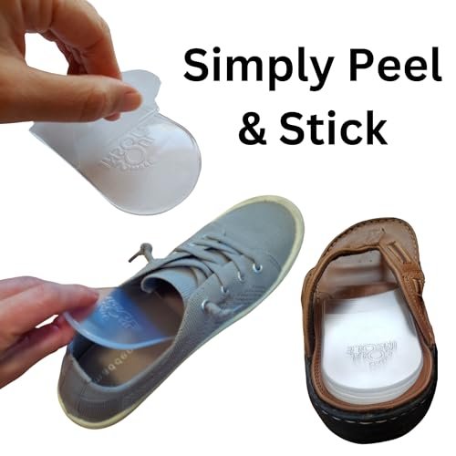 Soul Insole Fersenerhöhung für Damen und Herren - 4 Stück stapelbare Klebepolster, verstellbare Höhenzunahme-Einlegesohlen für Beinlängendifferenz 1/8", 1/4", 3/8", 1/2" (Klein)