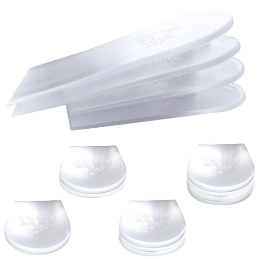 Soul Insole Fersenerhöhung für Damen und Herren - 4 Stück stapelbare Klebepolster, verstellbare Höhenzunahme-Einlegesohlen für Beinlängendifferenz 1/8", 1/4", 3/8", 1/2" (Klein)