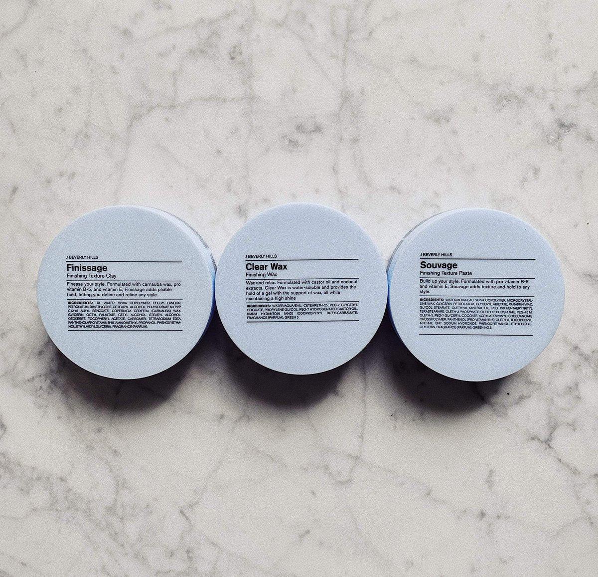 J Beverly Hills Blue Souvage Finishing Texture Paste mit Vitamin E für starkes Haar, 2,5 oz
