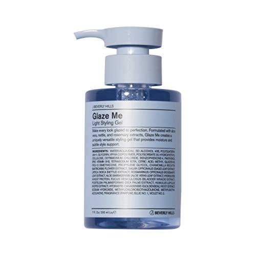J Beverly Hills Blue Glaze Me Light Styling Hair Gel mit Aloe Vera für Feuchtigkeit, leichter Halt, 200 ml