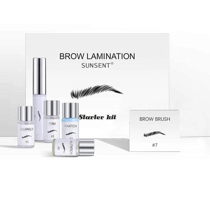 SUNSENT Brow Lamination Kit – DIY Augenbrauen-Lifting-Set für flauschige, laminierte Brauen, 6 Wochen Halt