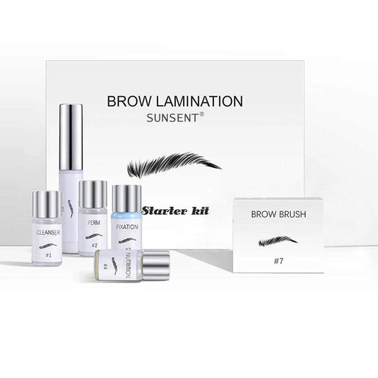 SUNSENT Brow Lamination Kit – DIY Augenbrauen-Lifting-Set für flauschige, laminierte Brauen, 6 Wochen Halt