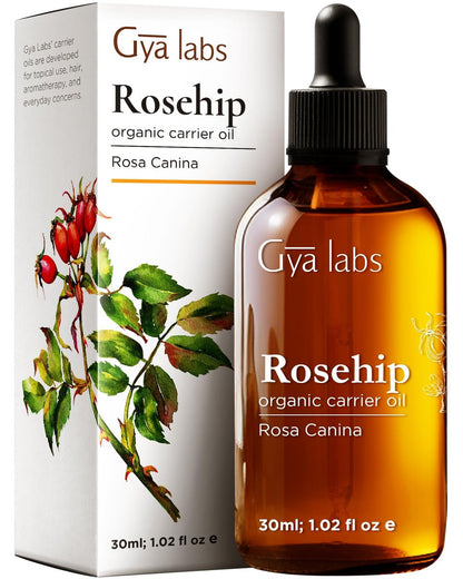 Gya Labs Rosenöl - 30 ml - Trägeröl für Haare, Haut, Gesicht, Kopfhaut & Körpermassage