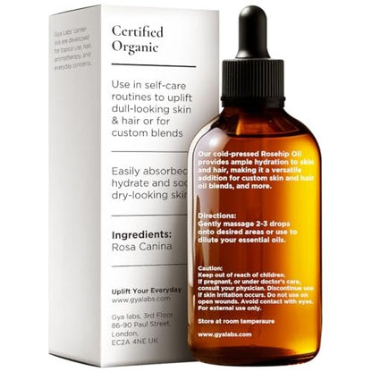 Gya Labs Rosenöl - 30 ml - Trägeröl für Haare, Haut, Gesicht, Kopfhaut & Körpermassage