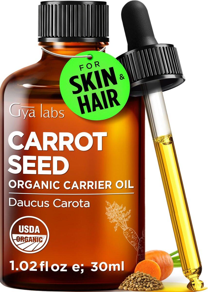 Gya Labs USDA Bio Karottensamenöl – 30 ml Trägeröl für Haare, Haut, Gesicht, Kopfhaut & Körpermassage