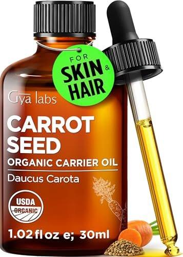 Gya Labs USDA Bio Karottensamenöl – 30 ml Trägeröl für Haare, Haut, Gesicht, Kopfhaut & Körpermassage