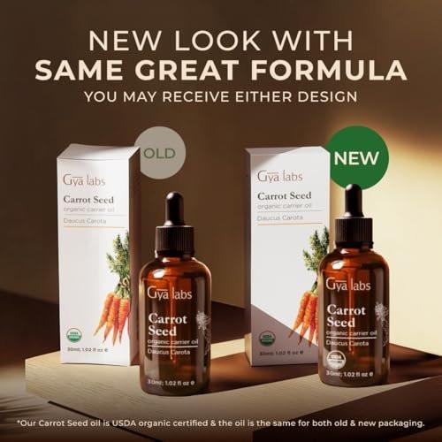 Gya Labs USDA Bio Karottensamenöl – 30 ml Trägeröl für Haare, Haut, Gesicht, Kopfhaut & Körpermassage