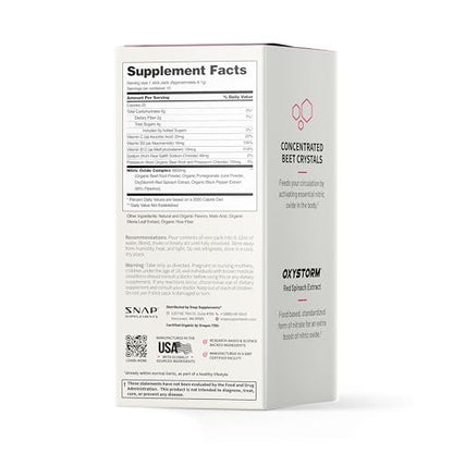 Snap Supplements Bio-Rote Bete-Pulver – Stick-Packs mit gemischten Beeren, 10er-Pack, zur Unterstützung von gesundem Blutdruck und Energie