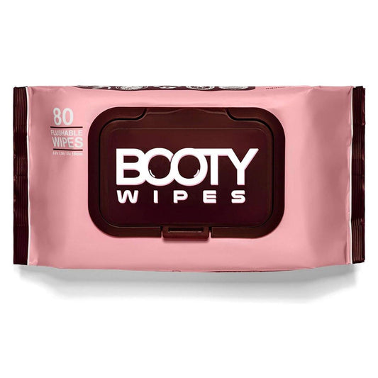BOOTY WIPES Feuchttücher für Frauen – 80 pH-ausgeglichene, spülbare Feuchttücher mit Vitamin E und Aloe Vera – Große, parfümfreie Reinigungstücher für die Intimhygiene