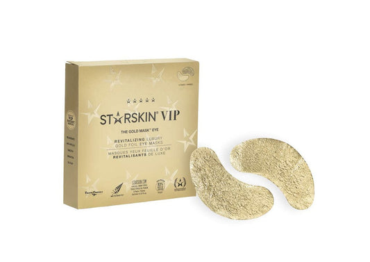 STARSKIN The Gold Mask Eye - Luxuriöse Goldfolien-Bio-Cellulose Augenmaske mit 83% Rosen von Jericho - Glättet Tränensäcke und Falten