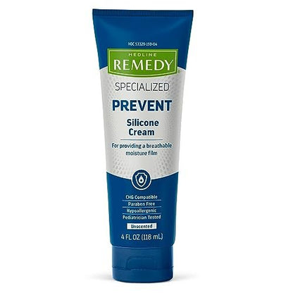 Medline Remedy Spezialisierte Silikoncreme, unparfümiert (118 ml) – Sanfter Schutzfilm für trockene, rissige Haut, parabenfrei und hypoallergen