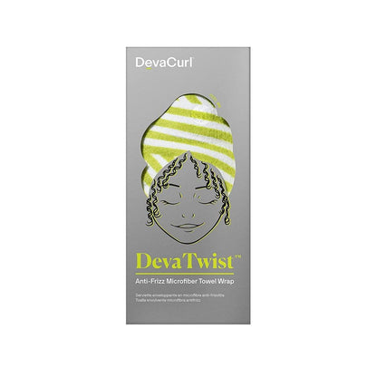 DevaCurl DevaTwist Anti-Frizz Mikrofaser-Handtuch-Turban – Händefreies Design für lockiges Haar