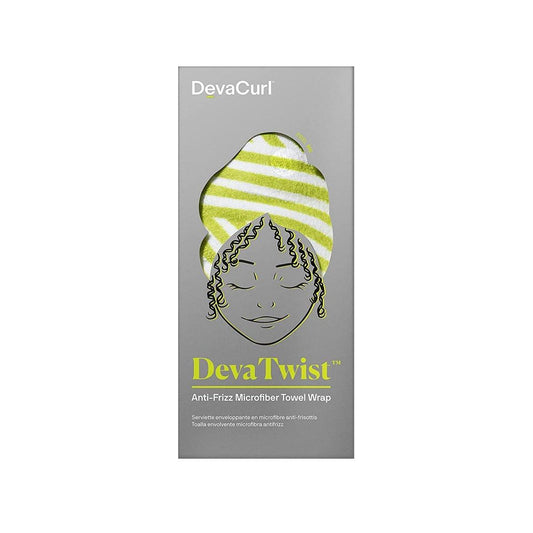 DevaCurl DevaTwist Anti-Frizz Mikrofaser-Handtuch-Turban – Händefreies Design für lockiges Haar