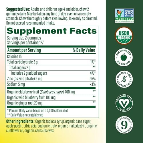 MegaFood Bio Holunder Gummibärchen Immununterstützung, 54 Stück