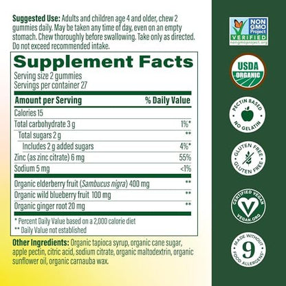 MegaFood Bio Holunder Gummibärchen Immununterstützung, 54 Stück