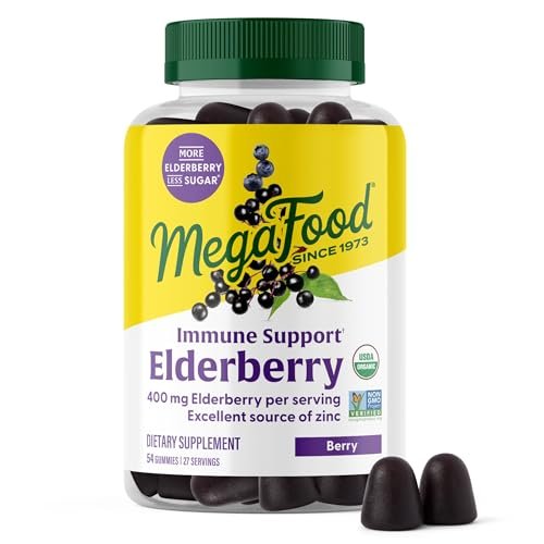 MegaFood Bio Holunder Gummibärchen Immununterstützung, 54 Stück