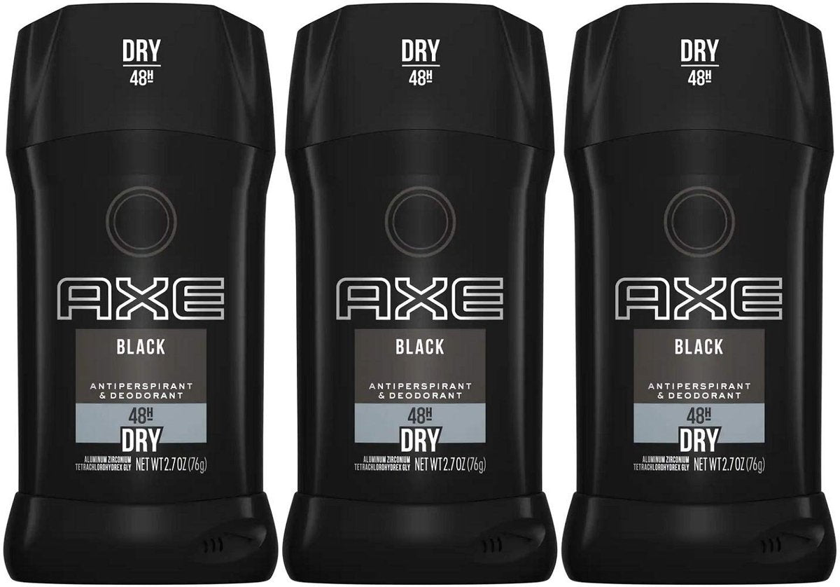 AXE Black Antitranspirant Deodorant Stick – 2,7 Unzen (3er-Pack) – 24h Schutz