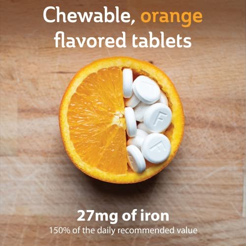 Fergon Eisen Restore Kautabletten – Sanft zum Magen, nicht verstopfend – 27 mg Eisen für Energieunterstützung – 60 Tabletten