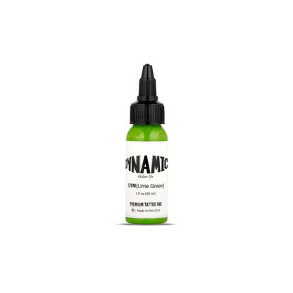 Dynamic Color Co Limettengrün Tattoo-Farbe (30 ml Flasche): Lebendig, sterilisiert, vegan & in den USA hergestellt seit 1990 – Von Künstlern weltweit geschätzt