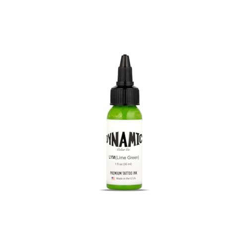 Dynamic Color Co Limettengrün Tattoo-Farbe (30 ml Flasche): Lebendig, sterilisiert, vegan & in den USA hergestellt seit 1990 – Von Künstlern weltweit geschätzt