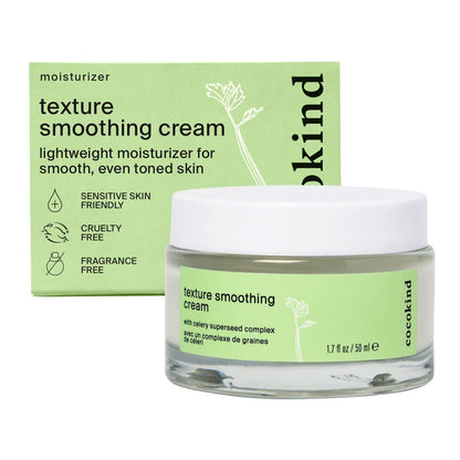 Cocokind Texture Smoothing Cream – Feuchtigkeitscreme mit Squalan, Selleriesamen und Gurke, 1,7 Fl Oz