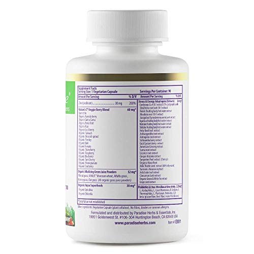 Paradise Herbs Zink-Komplex mit Picolinat und Vitamin C – 30 mg, 90 Kapseln – Hochpotent, vegan, glutenfrei – für Immunsystem & Abwehrkräfte