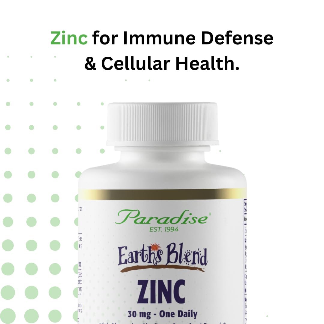 Paradise Herbs Zink-Komplex mit Picolinat und Vitamin C – 30 mg, 90 Kapseln – Hochpotent, vegan, glutenfrei – für Immunsystem & Abwehrkräfte