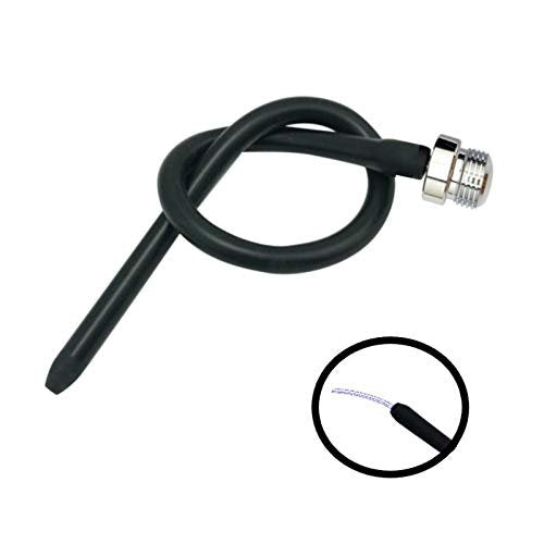 Silicone-Düsen-Einlaufaufsatz Wiederverwendbare Dusche Schwarzer Schlauchaufsatz (50 cm)