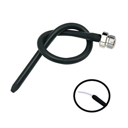 Silicone-Düsen-Einlaufaufsatz Wiederverwendbare Dusche Schwarzer Schlauchaufsatz (50 cm)