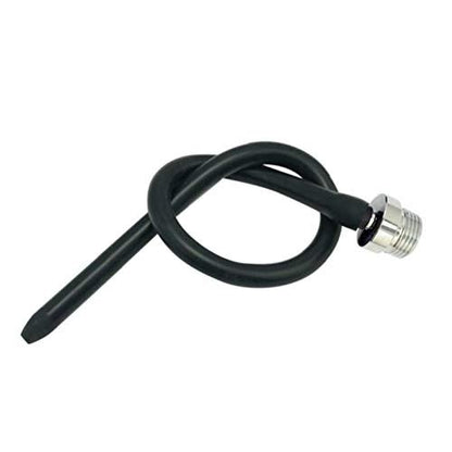 Silicone-Düsen-Einlaufaufsatz Wiederverwendbare Dusche Schwarzer Schlauchaufsatz (50 cm)
