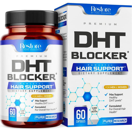DHT-Blocker Haarwuchs Unterstützung – Sägepalmen + Haarvitamine für Frauen & Männer – Fördert gesundes Haarwachstum & kräftiges Haar – Unterstützt gesunde DHT-Werte – Kapseln für geringen Haarausfall