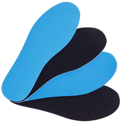 Amitataha 2 Paar Atmungsaktive Einlegesohlen, Superweiche, Schweißabsorbierende, Doppelfarbige und Doppelschichtige Schaumstoff-Schuheinlagen für Jede Schuhgröße (Blau/Schwarz, 9.5-12 Damen/8-9 Herren)