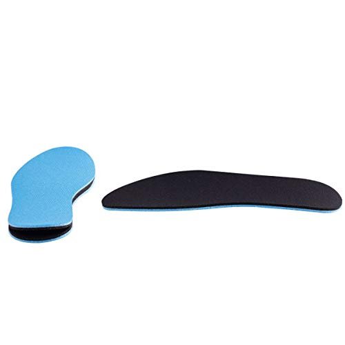 Amitataha 2 Paar Atmungsaktive Einlegesohlen, Superweiche, Schweißabsorbierende, Doppelfarbige und Doppelschichtige Schaumstoff-Schuheinlagen für Jede Schuhgröße (Blau/Schwarz, 9.5-12 Damen/8-9 Herren)