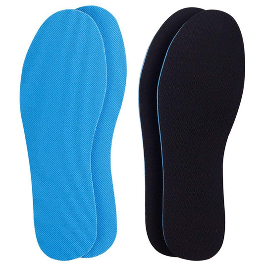 Amitataha 2 Paar Atmungsaktive Einlegesohlen, Superweiche, Schweißabsorbierende, Doppelfarbige und Doppelschichtige Schaumstoff-Schuheinlagen für Jede Schuhgröße (Blau/Schwarz, 9.5-12 Damen/8-9 Herren)