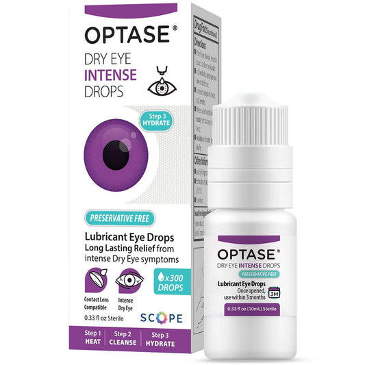 OPTASE Trockene Augen Intensivtropfen - Konservierungsmittelfreie Augentropfen - Mehrdosenflasche - Schritt 3 Hydratisieren - 10 ml, 300 Dosen