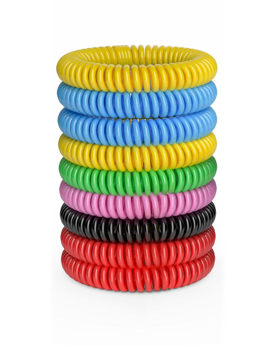 BuggyBands 12er-Pack Mückenarmbänder – Mückenschutz für Erwachsene und Kinder – einzeln verpackt, DEET-frei, natürlich, wasserdicht – Citronella-Armbänder für Camping und Wandern
