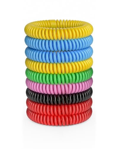 BuggyBands 12er-Pack Mückenarmbänder – Mückenschutz für Erwachsene und Kinder – einzeln verpackt, DEET-frei, natürlich, wasserdicht – Citronella-Armbänder für Camping und Wandern