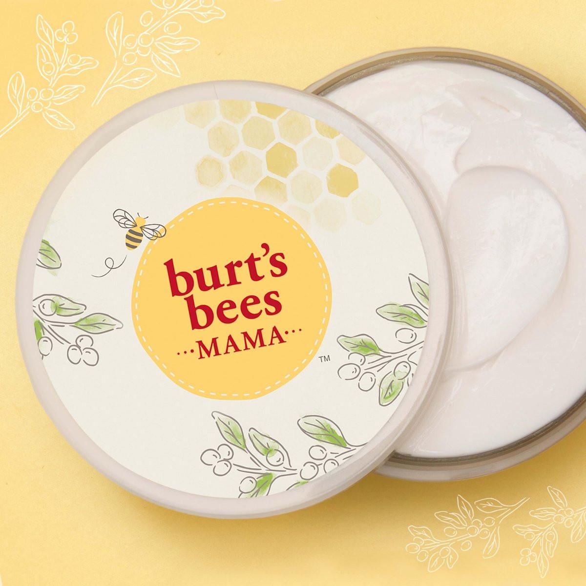 Burt's Bees Mama Bauchbutter - Dehnungsstreifen Creme für Schwangerschaftsmassagen, Körperpflege & Reduziert Narbenbildung, Prä- & Postnatale Hautpflege, Sheabutter & Vitamin E Formel, 6,5 Unzen (3er Pack)