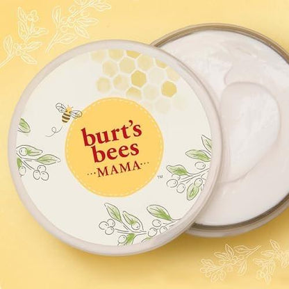 Burt's Bees Mama Bauchbutter - Dehnungsstreifen Creme für Schwangerschaftsmassagen, Körperpflege & Reduziert Narbenbildung, Prä- & Postnatale Hautpflege, Sheabutter & Vitamin E Formel, 6,5 Unzen (3er Pack)