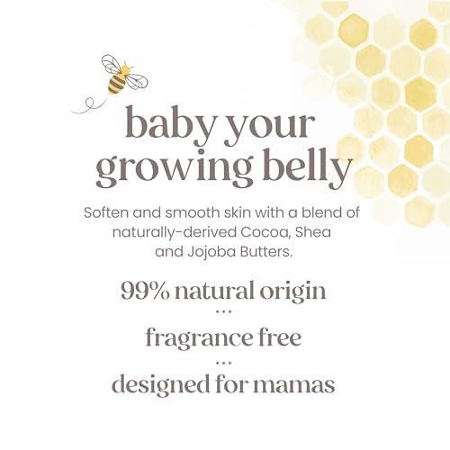 Burt's Bees Mama Bauchbutter - Dehnungsstreifen Creme für Schwangerschaftsmassagen, Körperpflege & Reduziert Narbenbildung, Prä- & Postnatale Hautpflege, Sheabutter & Vitamin E Formel, 6,5 Unzen (3er Pack)