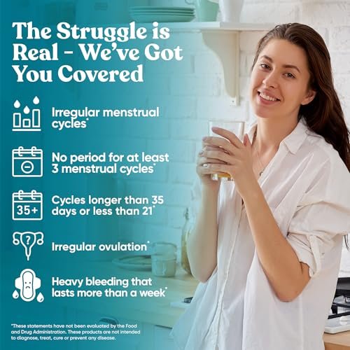 Regulate Cycle Support – Hormonbalance für Frauen mit optimalem 40:1 Myo-Inositol 2000 mg & D-Chiro Inositol 50 mg – Nahrungsergänzungsmittel für Zyklusregelmäßigkeit, Menstruations- & Eisprungunterstützung – 120 vegane Kapseln