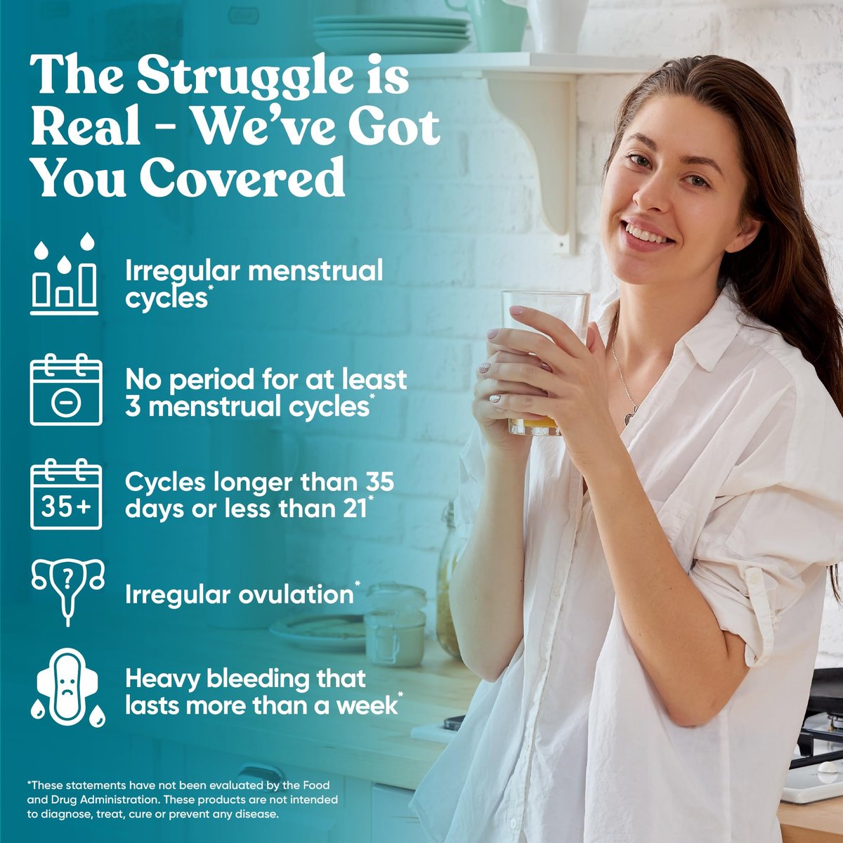 Regulate Cycle Support – Hormonbalance für Frauen mit optimalem 40:1 Myo-Inositol 2000 mg & D-Chiro Inositol 50 mg – Nahrungsergänzungsmittel für Zyklusregelmäßigkeit, Menstruations- & Eisprungunterstützung – 120 vegane Kapseln