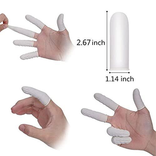 Cuttte Latex-Fingerlinge (ca. 330 Stück), groß, Einweg-Fingerschutz, Daumenkappen für Fingerspitzen