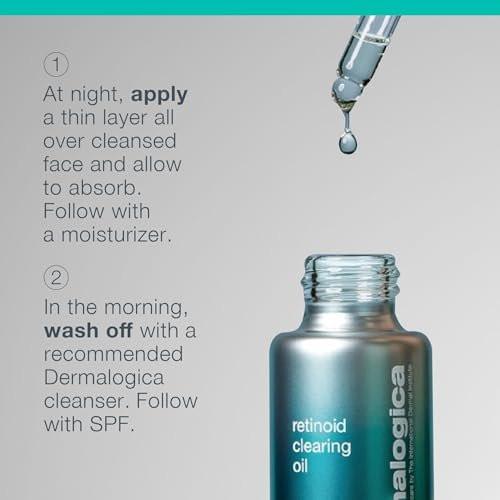 Dermalogica Retinol Clearing Oil Face Serum mit Salicylsäure – Anti-Aging Akne Behandlung für klarere, strahlende Haut über Nacht, 30 ml