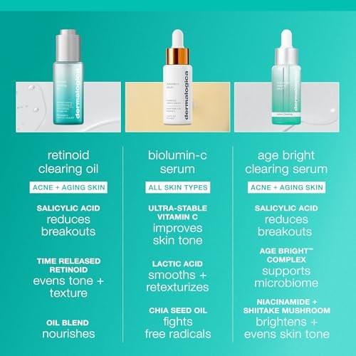 Dermalogica Retinol Clearing Oil Face Serum mit Salicylsäure – Anti-Aging Akne Behandlung für klarere, strahlende Haut über Nacht, 30 ml