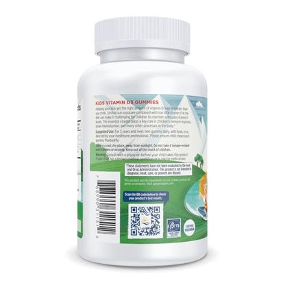 Nordic Naturals Vitamin D3 Gummies für Kinder, Wild Watermelon Splash – 120 Gummis – 400 IE Vitamin D3 – Knochengesundheit, gesundes Immunsystem – Nicht-GMO, vegetarisch – 120 Portionen