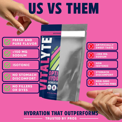 Vitalyte Elektrolyt-Pulver Getränkemischung, isotonische Hydratationsmischung, glutenfreies Post-Workout-Pulver, 1er-Pack, 992 g, Wassermelonengeschmack