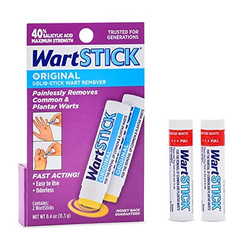 WartStick Maximum Strength Salicylsäure Feststift Warzenentferner für gewöhnliche und plantare Warzen, 2er Pack, 11,3 g