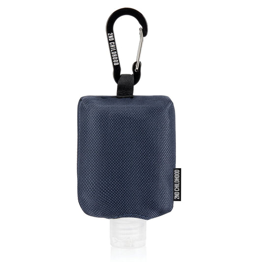 2nd Childhood Handdesinfektionsmittel Schlüsselanhänger – Nachfüllbare 2 oz Flasche mit Clip-On Halter – Tragbares Desinfektionsmittel Etui für Handtasche, Rucksack, Sporttasche