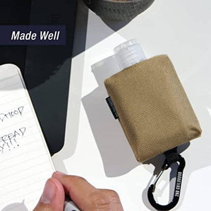 2nd Childhood Handdesinfektionsmittel Schlüsselanhänger – Nachfüllbare 2 oz Flasche mit Clip-On Halter – Tragbares Desinfektionsmittel Etui für Handtasche, Rucksack, Sporttasche